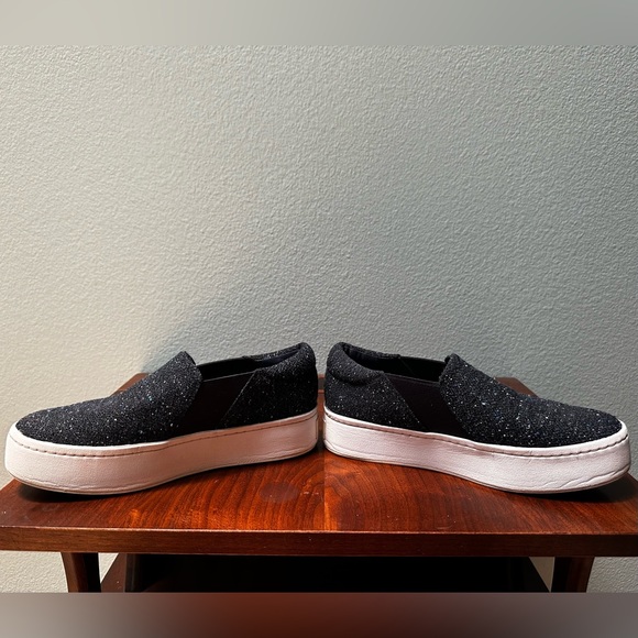 Vince The Warren Platform Sneaker Slip On Tweed Tennis Shoes Navy Blue Size 6.5 - Picture 11 of 12